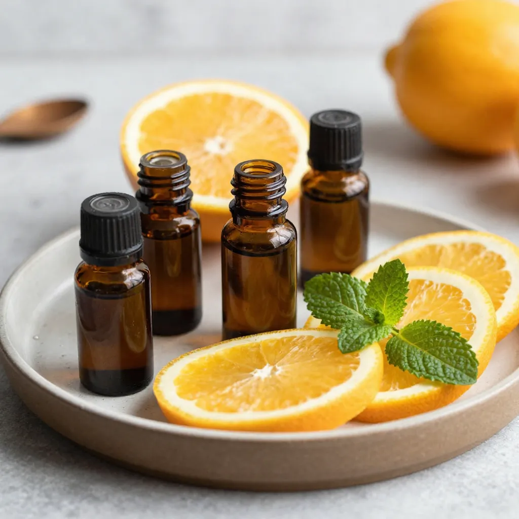 Gentle essential oil bottles